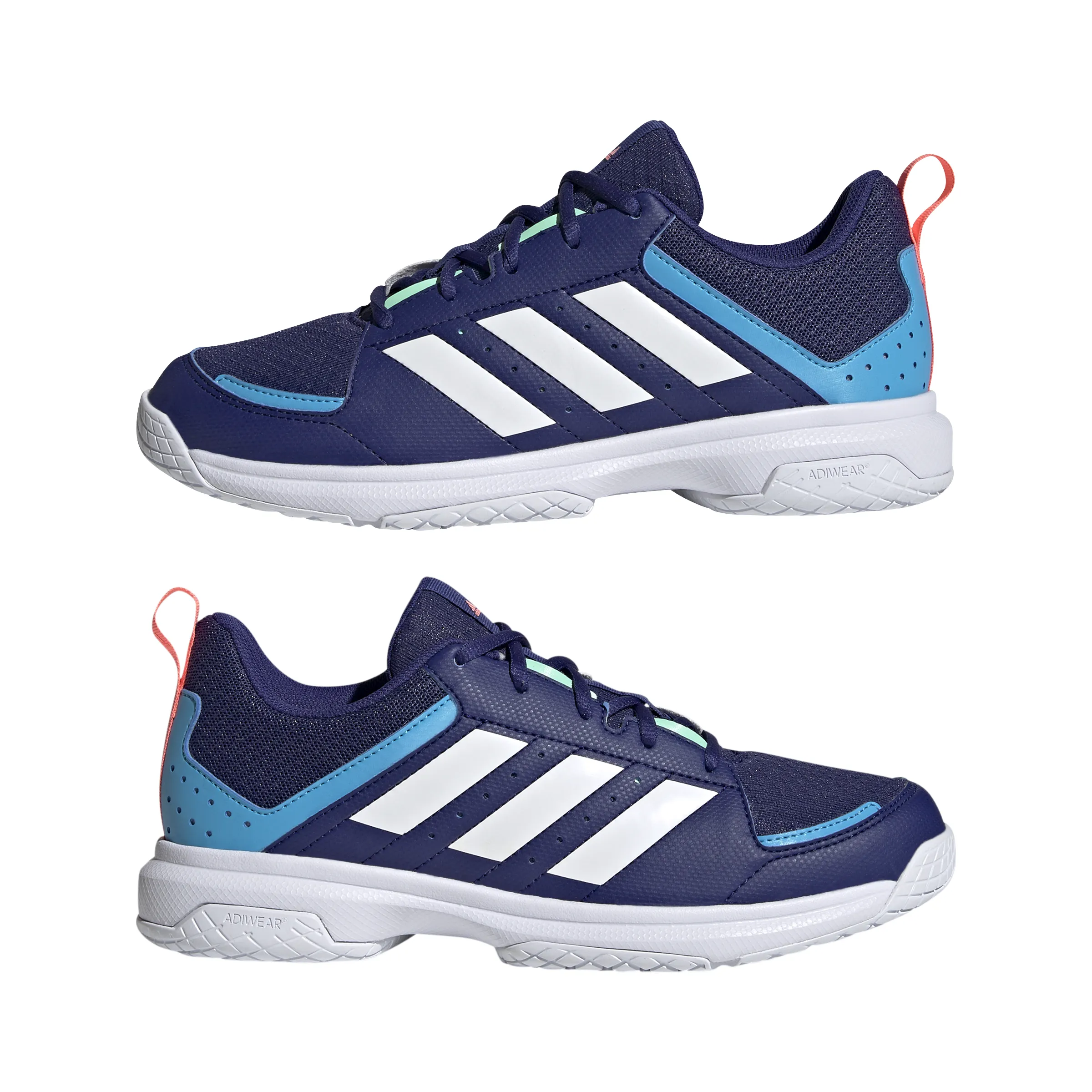 Adidas Womens Ligra 7 Indoor Shoes - Blue/White