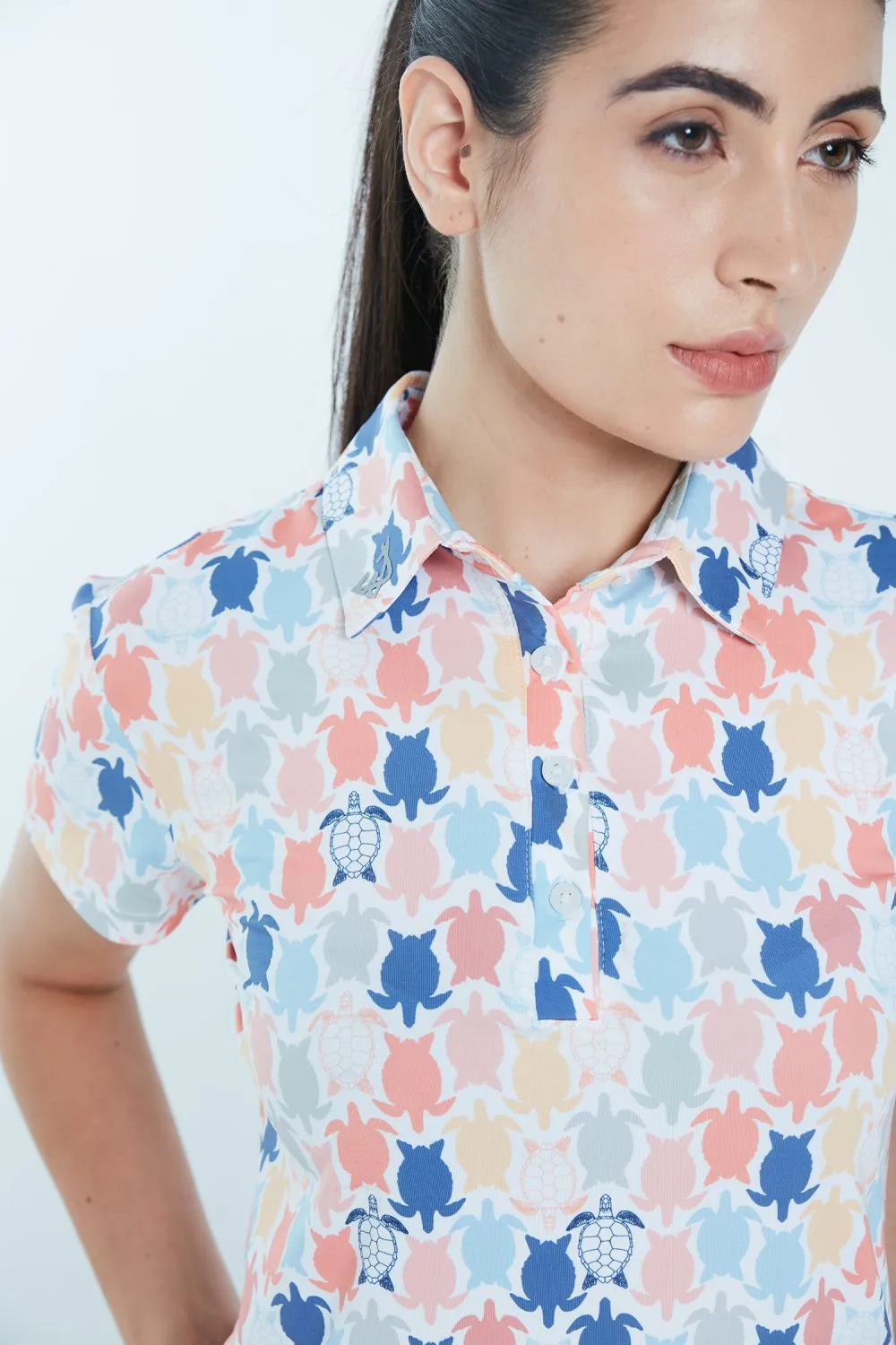 Athletic Drive Womens Polo Turtle Rush