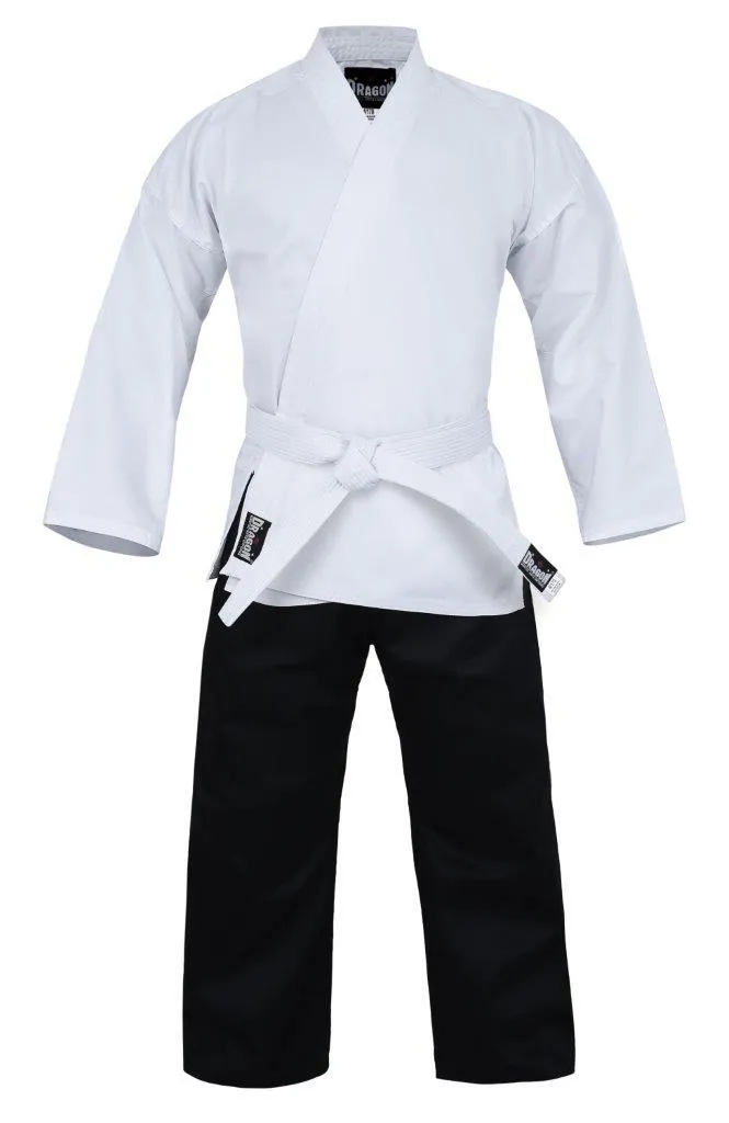 Dragon Karate Lightweight Uniform | Black & White [8oz]