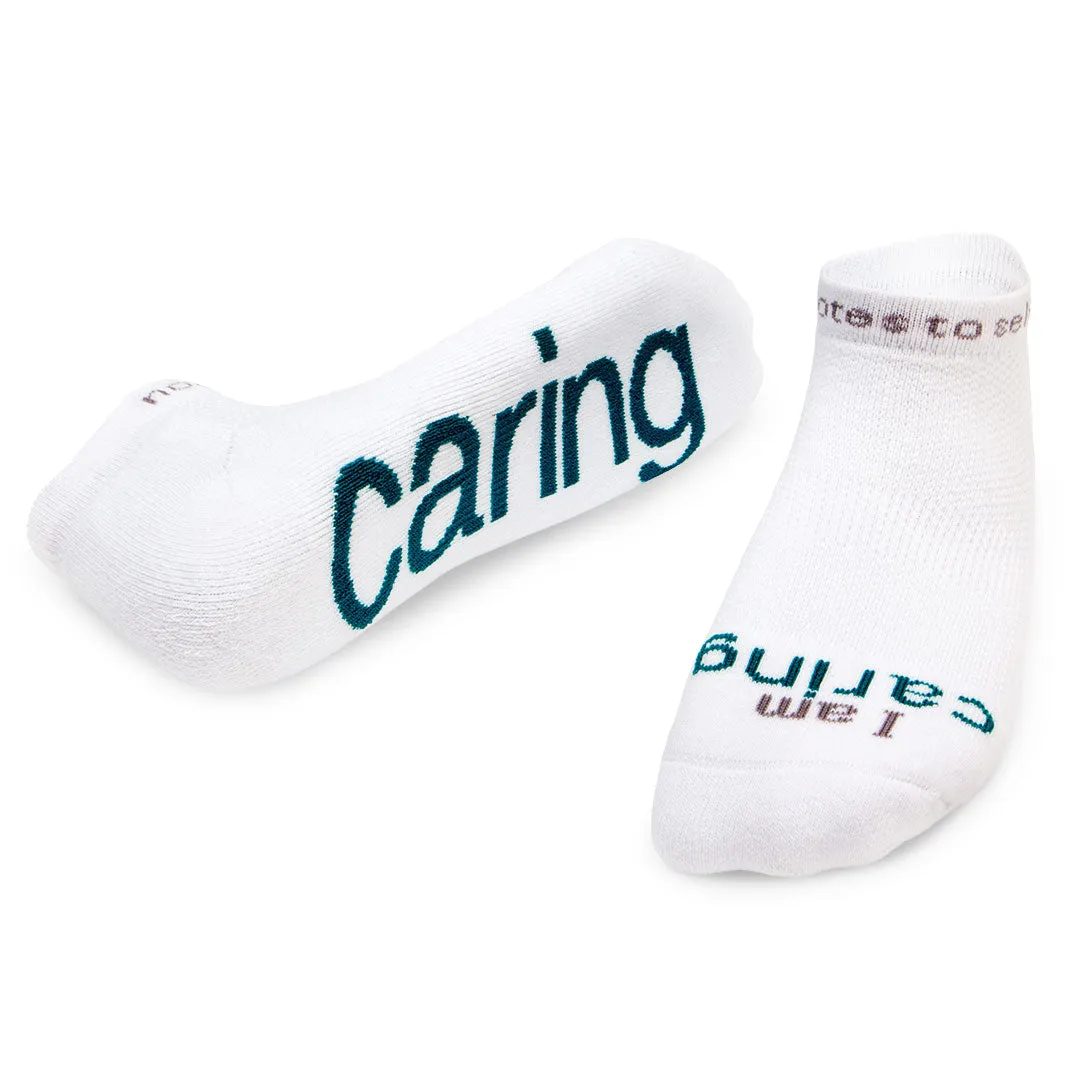 I am caring® white low-cut socks