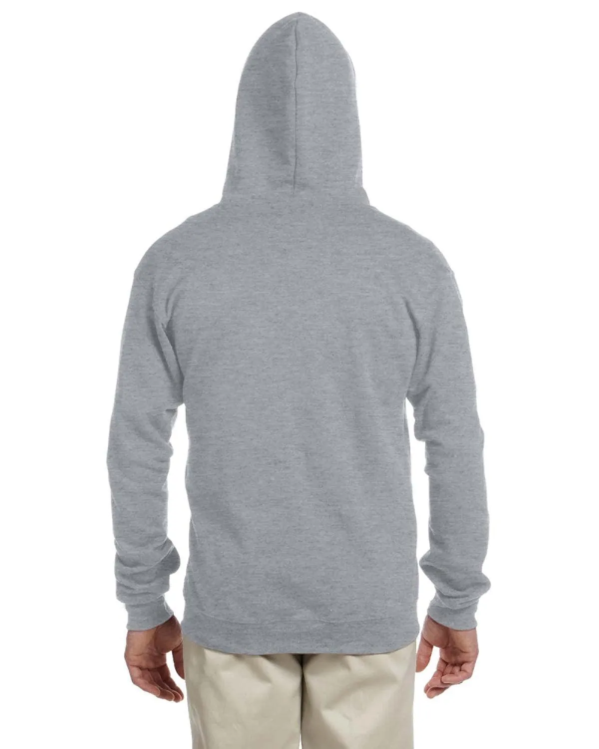 Jerzees Lightweight Full-Zip Hooded Sweatshirt | Athletic Heather