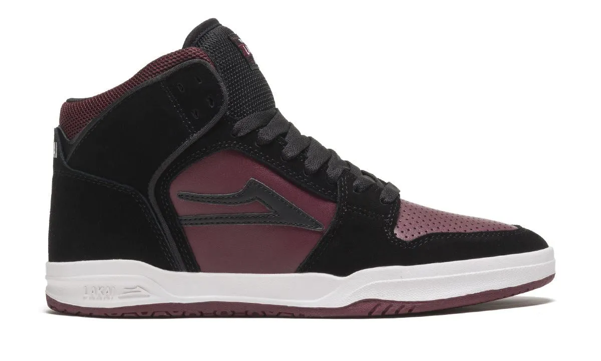 Lakai Telford Skate Shoes - Black / Burgundy