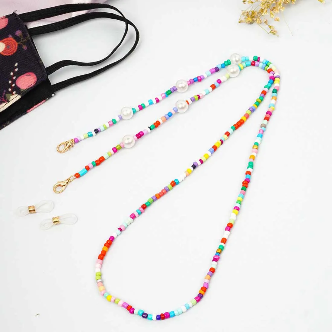 Multi Colour Beaded Mask Chain