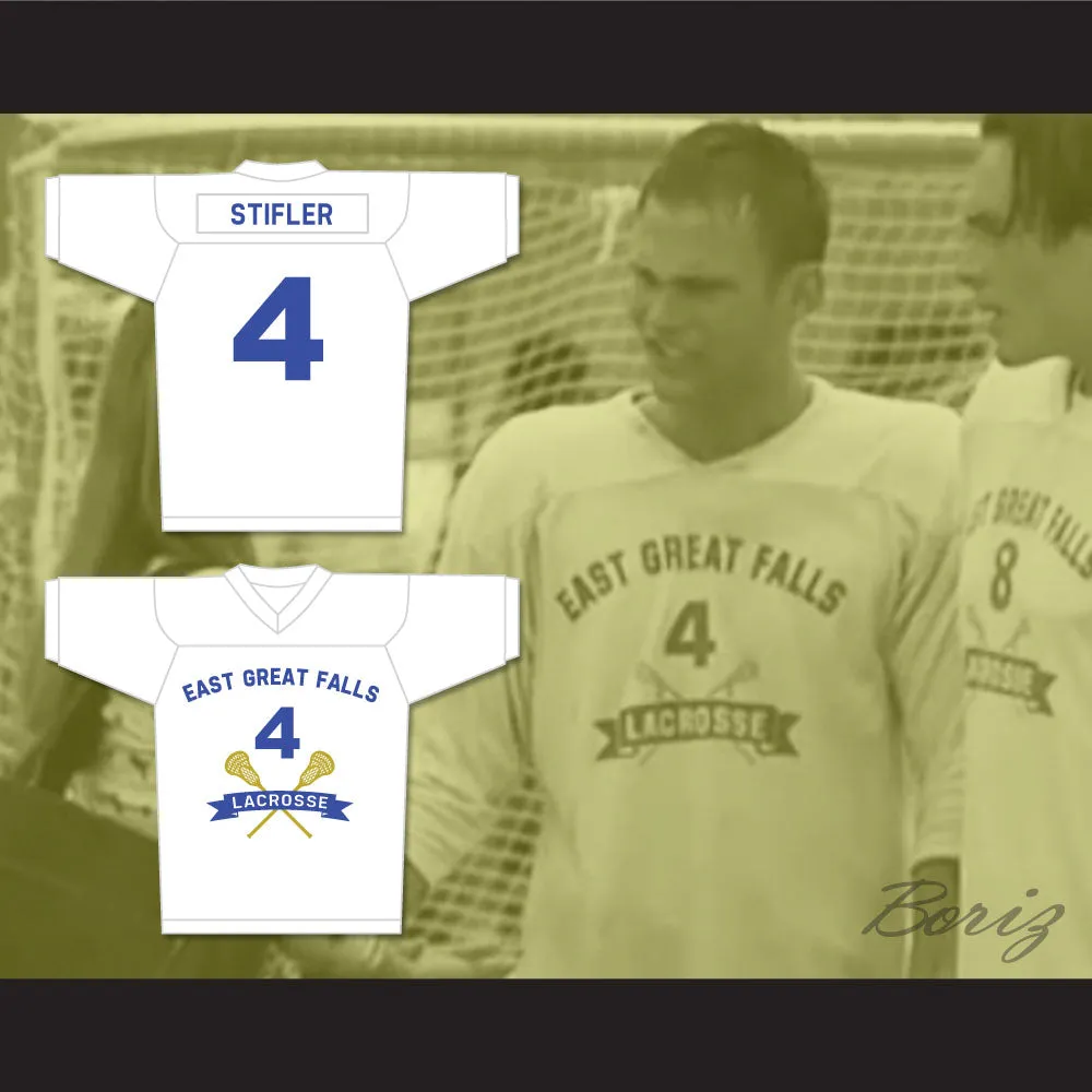 Steve Stifler 4 East Great Falls White Lacrosse Jersey