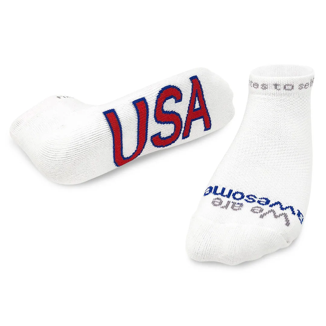 We are awesome® - USA white low-cut socks