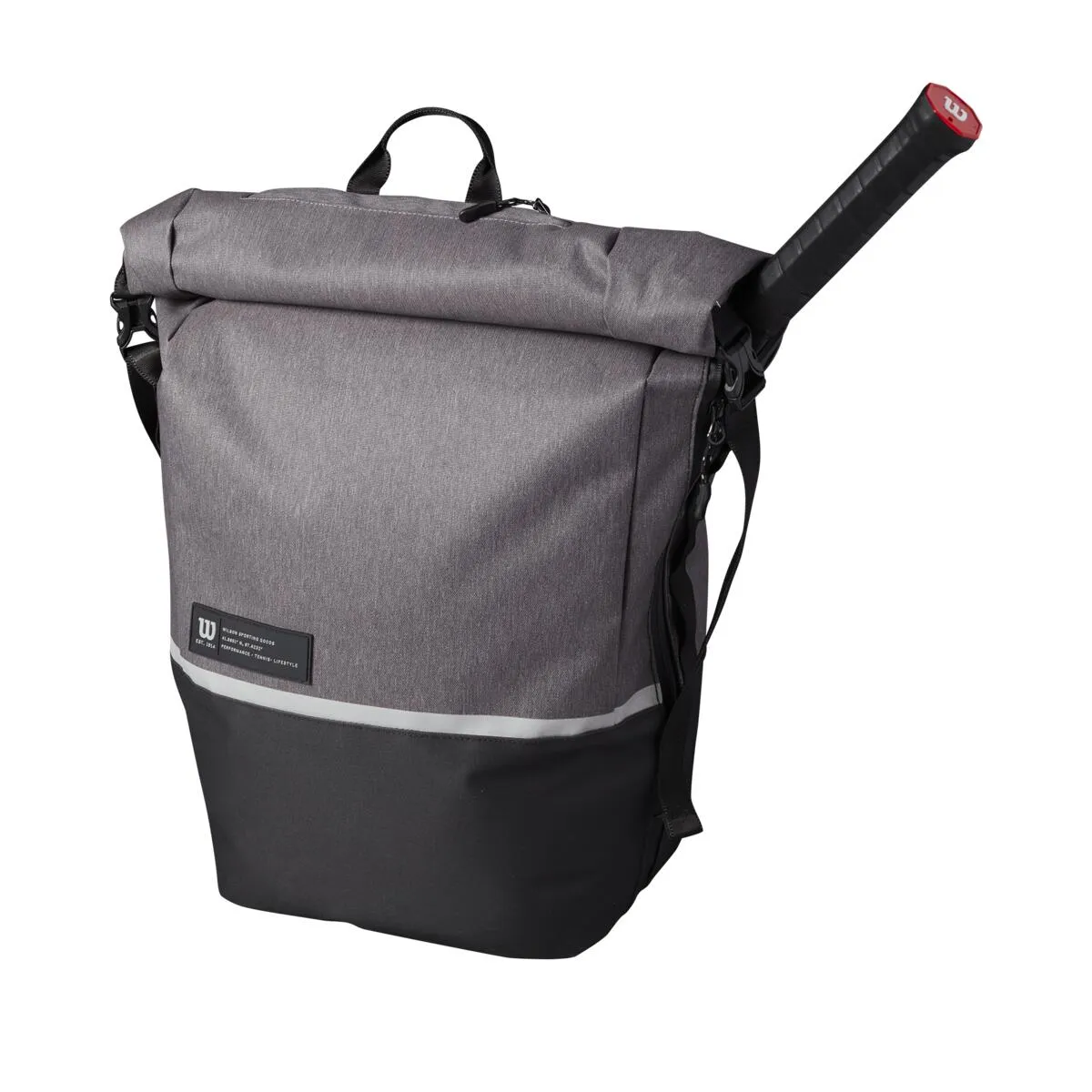 Wilson Roll Top Backpack Racquet Bag (Grey/Black)
